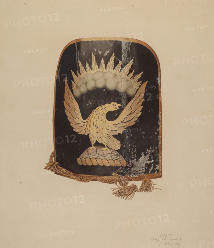 Fireman's Hat Shield, 1935/1942. Creator: Henry Murphy.
