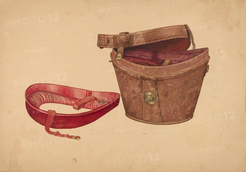 Man's Hat Box, c. 1940. Creator: Lelah Nelson.