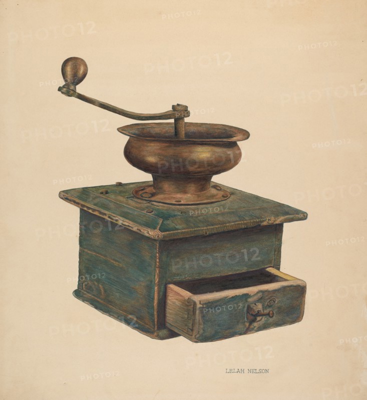 Coffee Mill, c. 1940. Creator: Lelah Nelson.