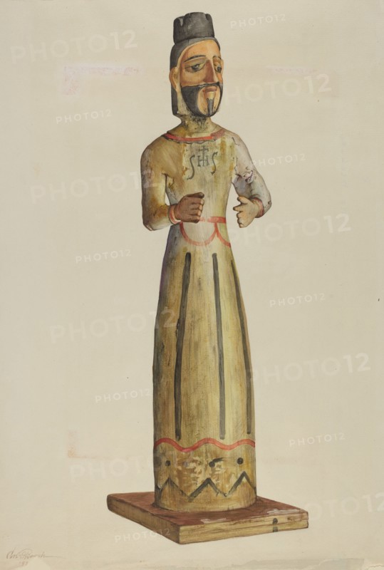 Bulto (St. Ignatius), c. 1938. Creator: Carl O'Bergh.