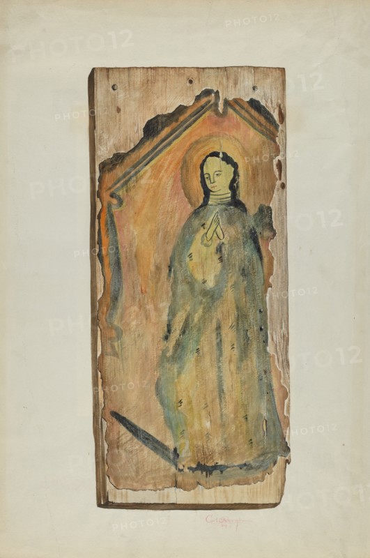 Santo (Lady of Guadaloupe), 1939. Creator: Carl O'Bergh.