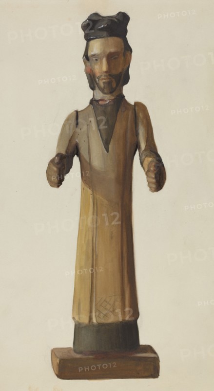 Bulto (Saint with Hands Extended), c. 1938. Creator: Carl O'Bergh.