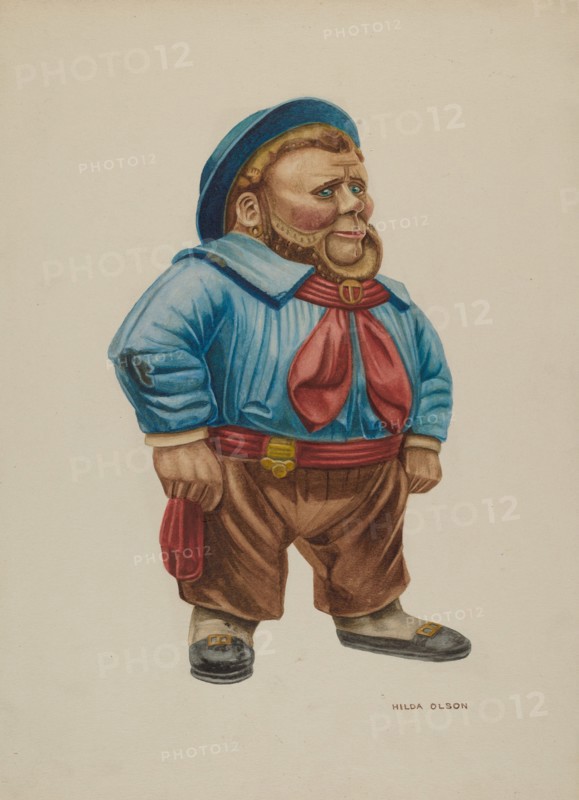 Cigar Store Figure "Sailor", c. 1940. Creator: Hilda Olson.