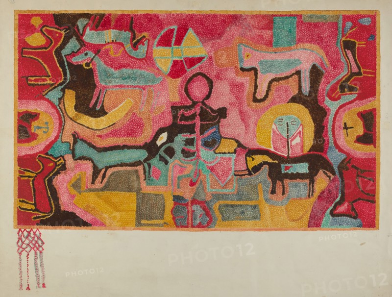 Hooked Rug, c. 1937. Creator: Marjery Parish.