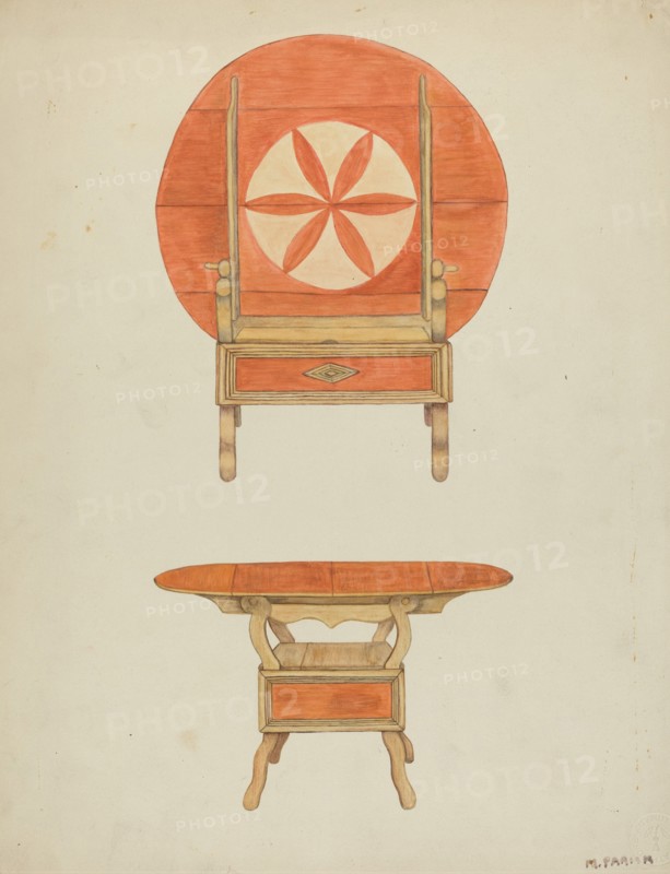 Hutch Table, c. 1938. Creator: Marjery Parish.