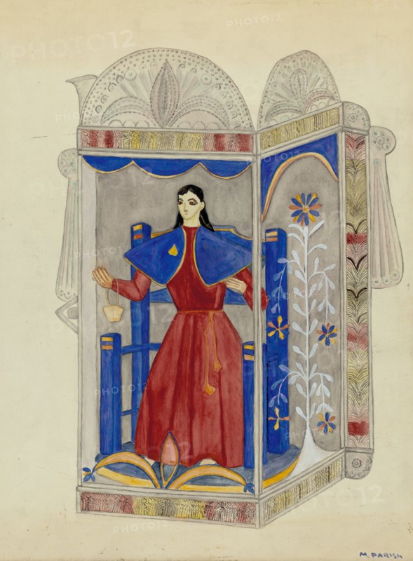 Tin Nicho with Santo Nino, c. 1937. Creator: Marjery Parish.