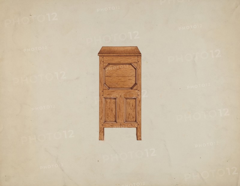 A Connecticut-type Hadley Chest-side View, c. 1936. Creator: Martin Partyka.