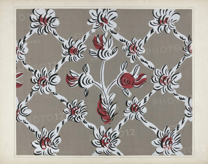 Hand Painted Wall (Detail), c. 1938. Creator: Martin Partyka.