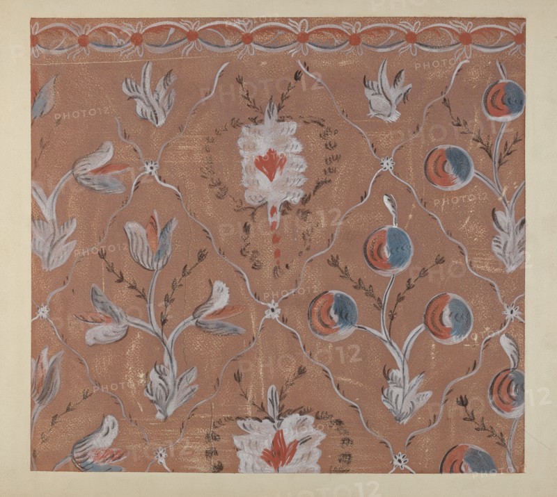 Hand Painted Wall (Detail), c. 1939. Creator: Martin Partyka.