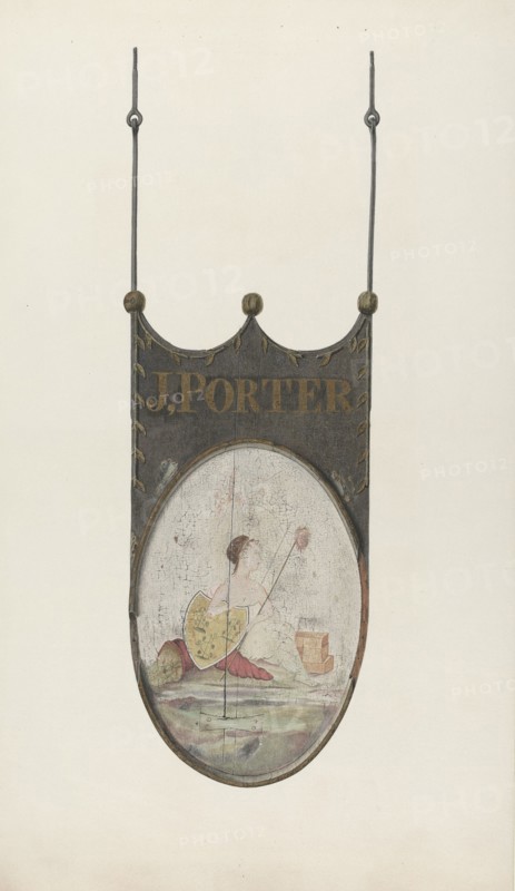 Tavern Sign: "J. Porter", c. 1939. Creator: Alfred Parys.