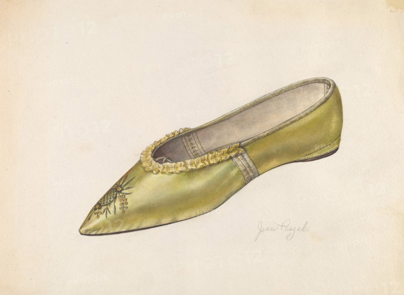 Woman's Slipper, 1935/1942. Creator: Jean Peszel.
