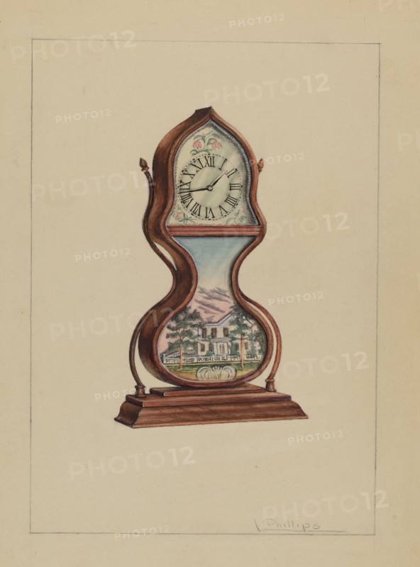 Clock, 1936. Creator: Lawrence Phillips.
