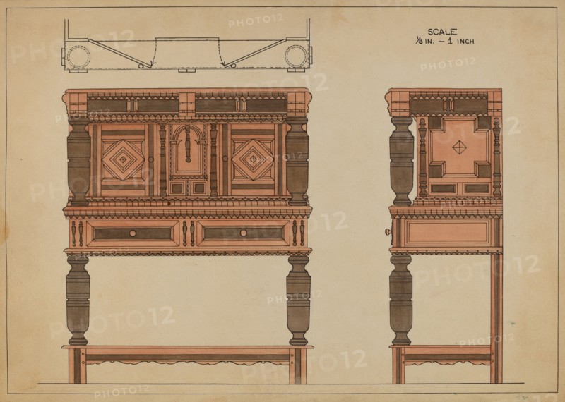 Court Chest, 1935/1942. Creator: Lawrence Phillips.