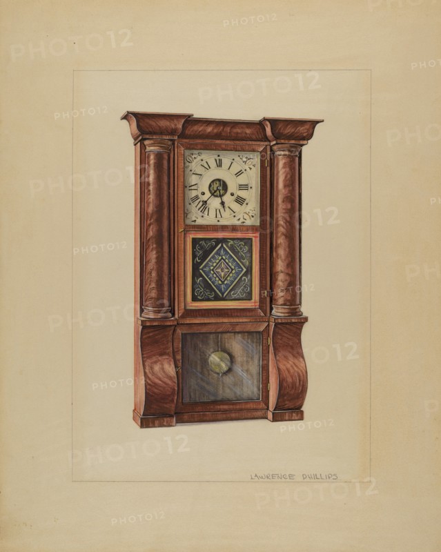 Clock, c. 1936. Creator: Lawrence Phillips.