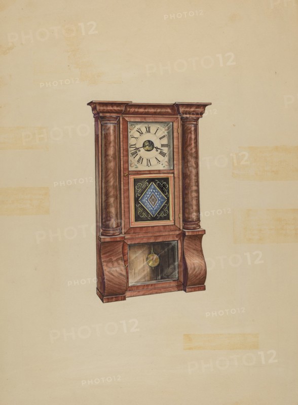 Clock, c. 1936. Creator: Lawrence Phillips.