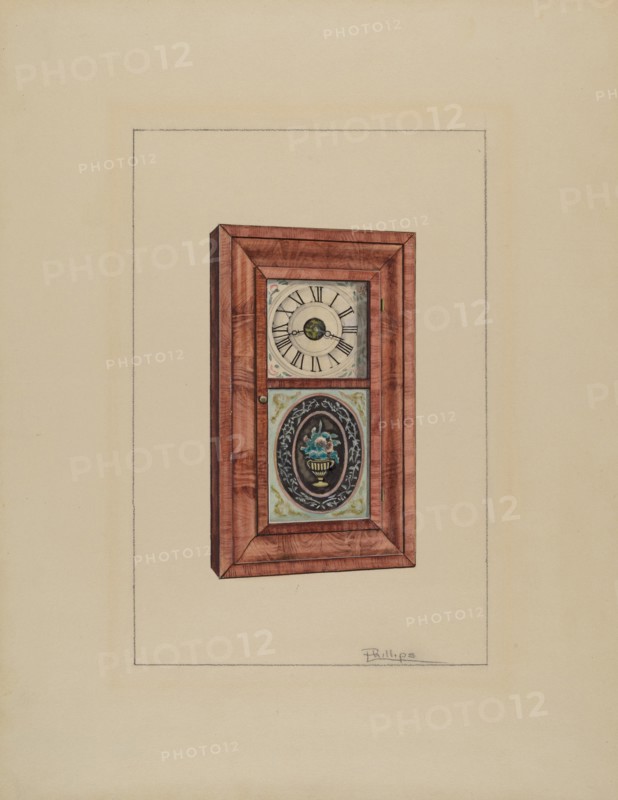 Clock, 1936. Creator: Lawrence Phillips.