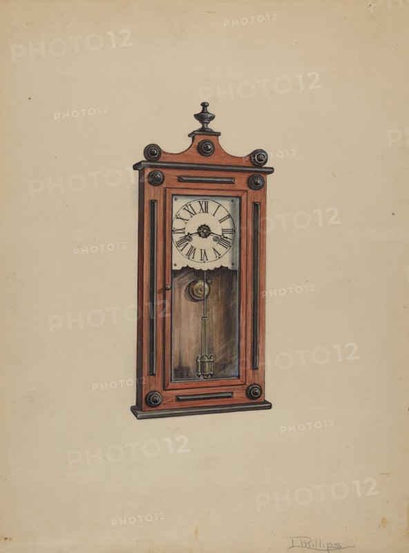 Clock, 1936. Creator: Lawrence Phillips.