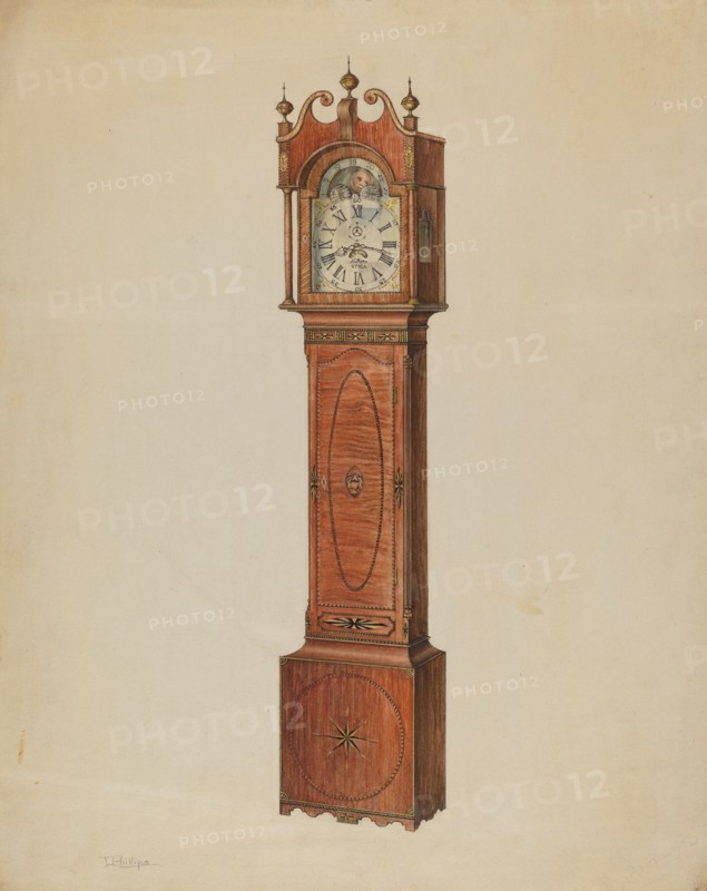 Tall Clock, c. 1936. Creator: Lawrence Phillips.