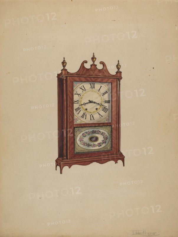 Clock, c. 1936. Creator: Lawrence Phillips.
