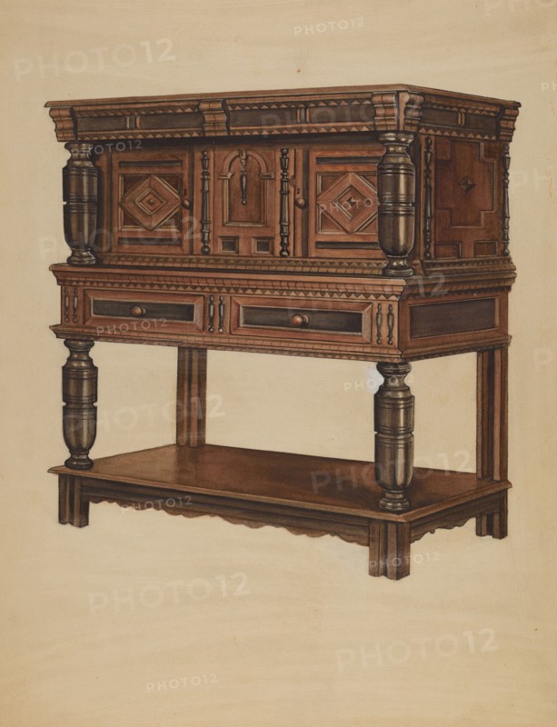Court Cupboard, c. 1937. Creator: Lawrence Phillips.