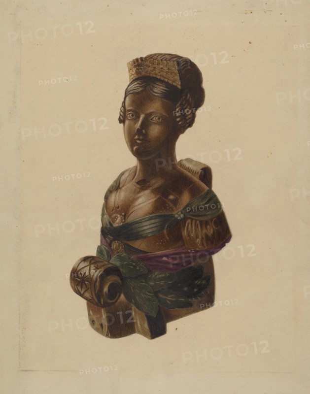 Figurehead, c. 1937. Creator: Louis Plogsted.