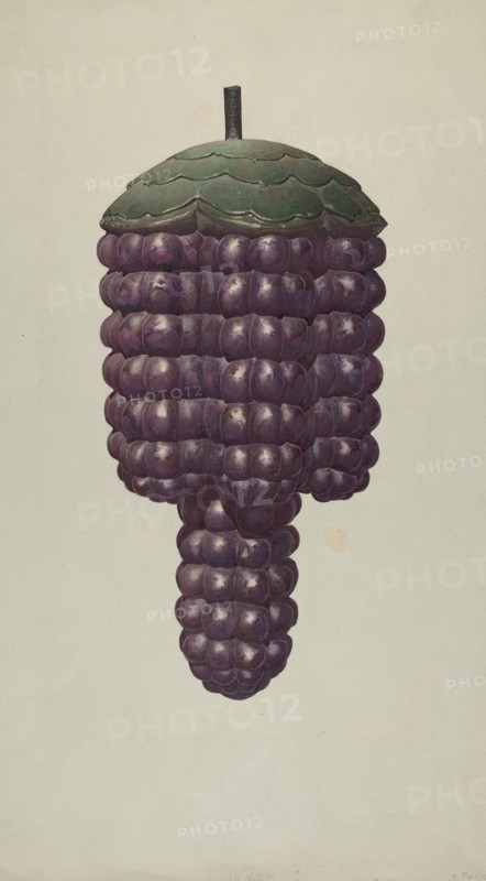 Shop Sign - Grapes, c. 1938. Creator: Robert Pohle.