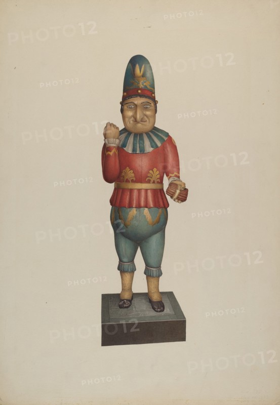 Cigar Store Figure: "Punch", c. 1939. Creator: Robert Pohle.