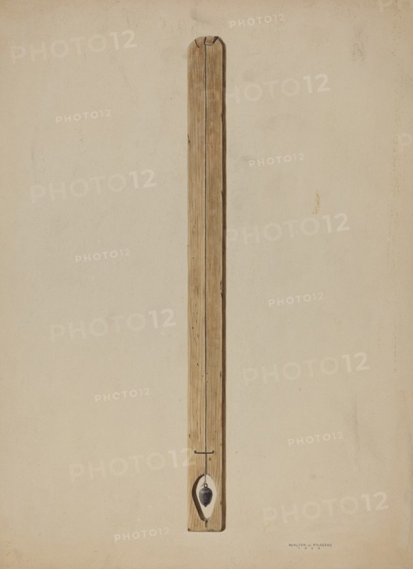 Plumb Line and Board, 1939. Creator: Walter Praefke.