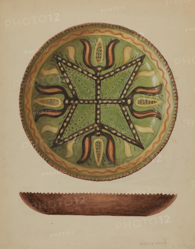 Pa. German Dish, c. 1936. Creator: Jessica Price.
