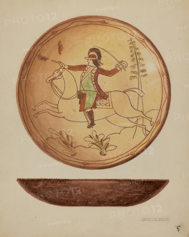 Pa. German Pie Plate, c. 1937. Creator: Jessica Price.
