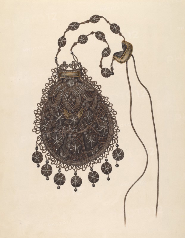 Beaded Handbag, c. 1938. Creator: Ray Price.