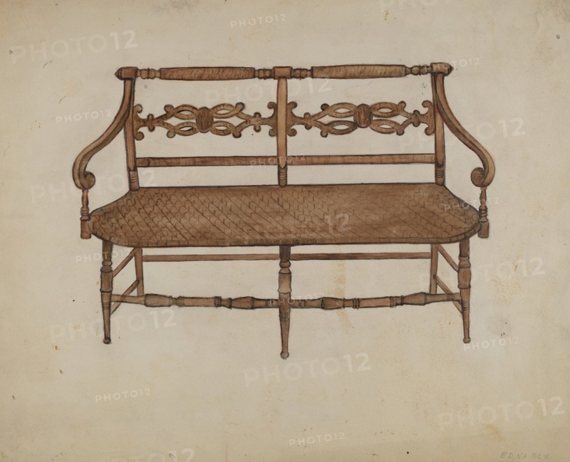 Porch Settee (one of a pair), c. 1936. Creator: Edna C. Rex.