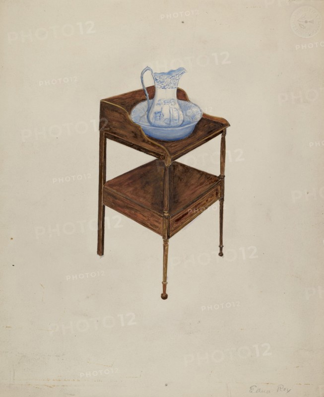 Wash-stand, c. 1937. Creator: Edna C. Rex.