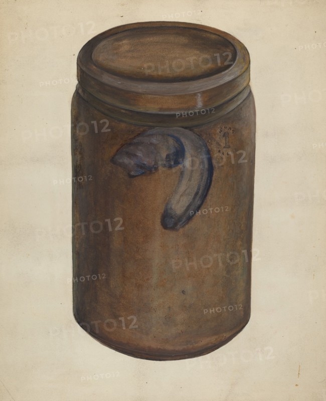 Stone Jar, 1935/1942. Creator: Edna C. Rex.