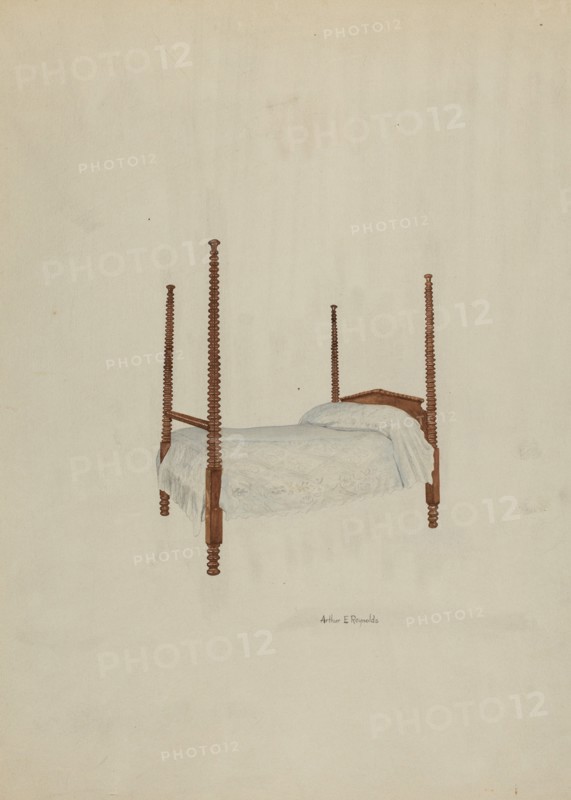 Bed, Four Poster, 1939. Creator: Arthur P. Reynolds.