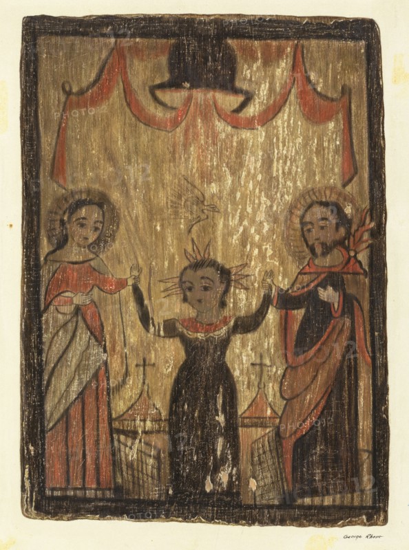 Retablo - The Holy Family, c. 1938. Creator: George E. Rhone.