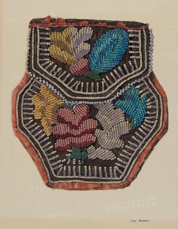Beaded Bag, c. 1940. Creator: George E. Rhone.