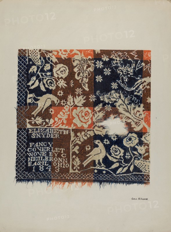 Eagle Coverlet, c. 1938. Creator: George E. Rhone.