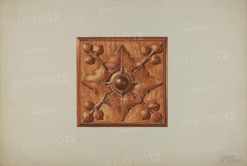 Mantel Carving, 1939. Creator: Michael Riccitelli.