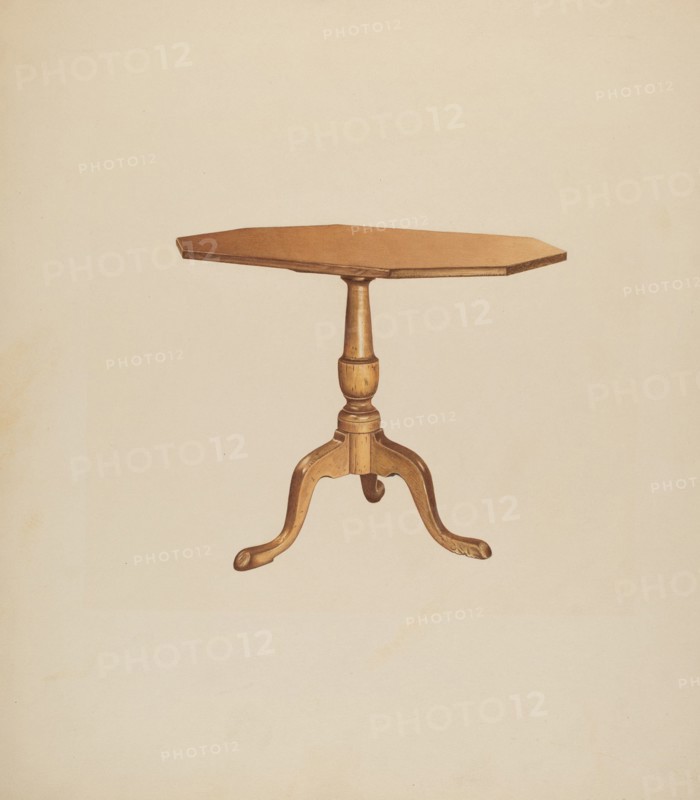 Table (Tripod), 1935/1942. Creator: Michael Riccitelli.