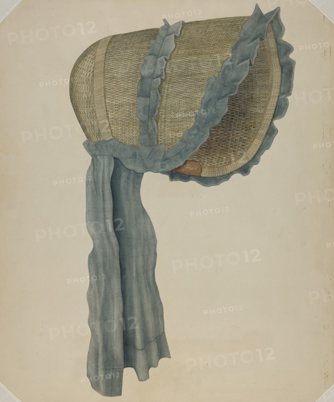 Shaker Bonnet, c. 1938. Creator: Wilbur M Rice.