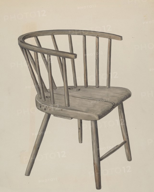 Handmade Arm Chair, c. 1937. Creator: Wilbur M Rice.