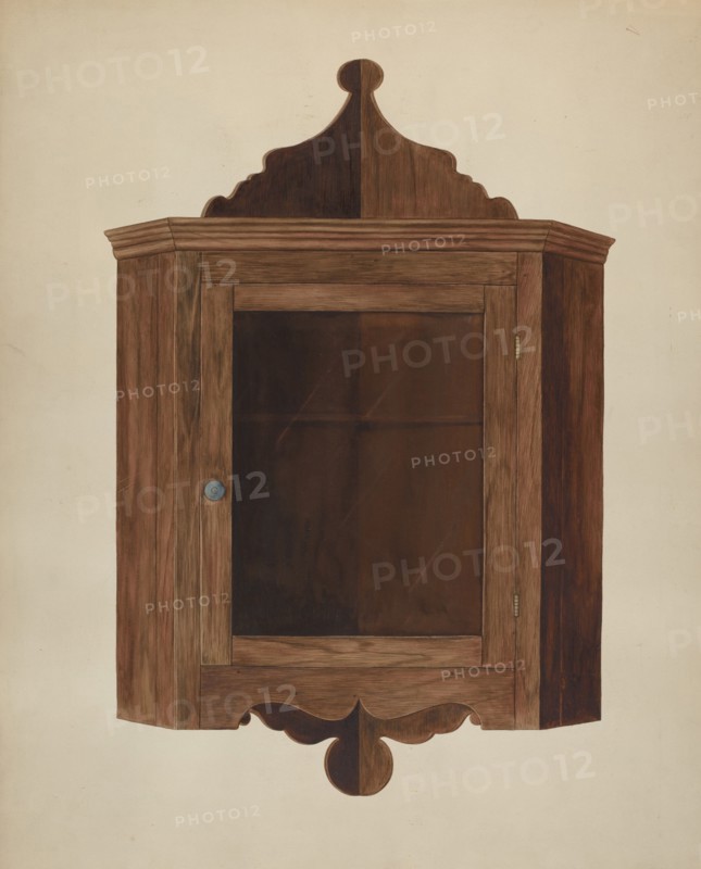 Hanging Corner Cupboard, c. 1938. Creator: Wilbur M Rice.