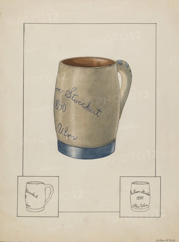 Earthenware Beer Mug, c. 1938. Creator: Wilbur M Rice.