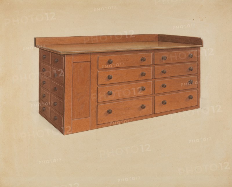 Tailor's Table, 1937. Creator: Winslow Rich.