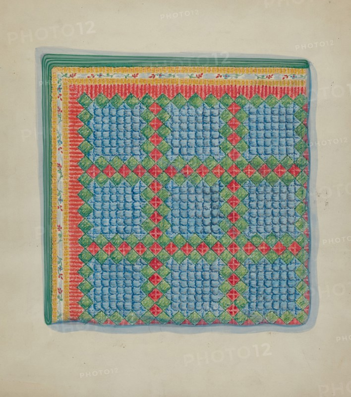 Patchwork Quilt, c. 1936. Creator: Mabel Ritter.