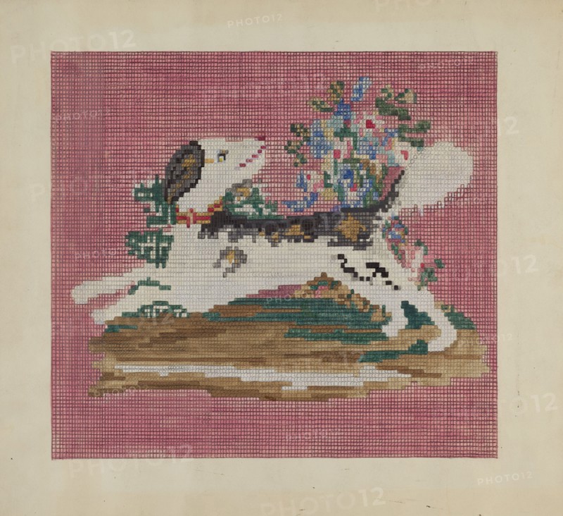 Chair Cover, c. 1937. Creator: Mabel Ritter.
