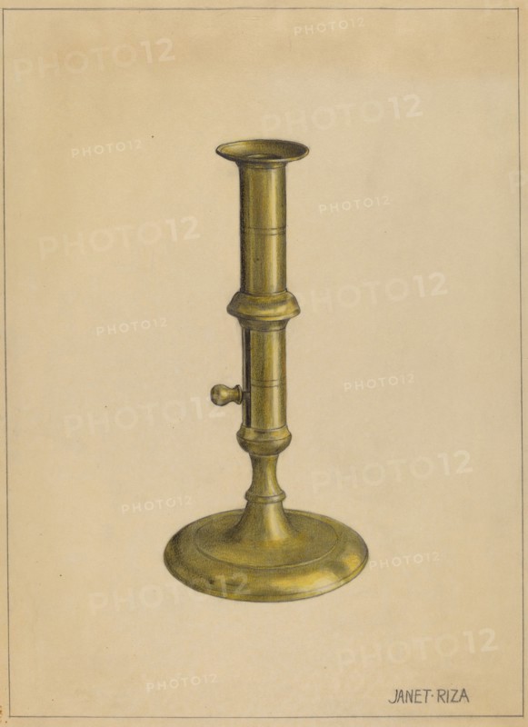 Candlestick, c. 1937. Creator: Janet Riza.