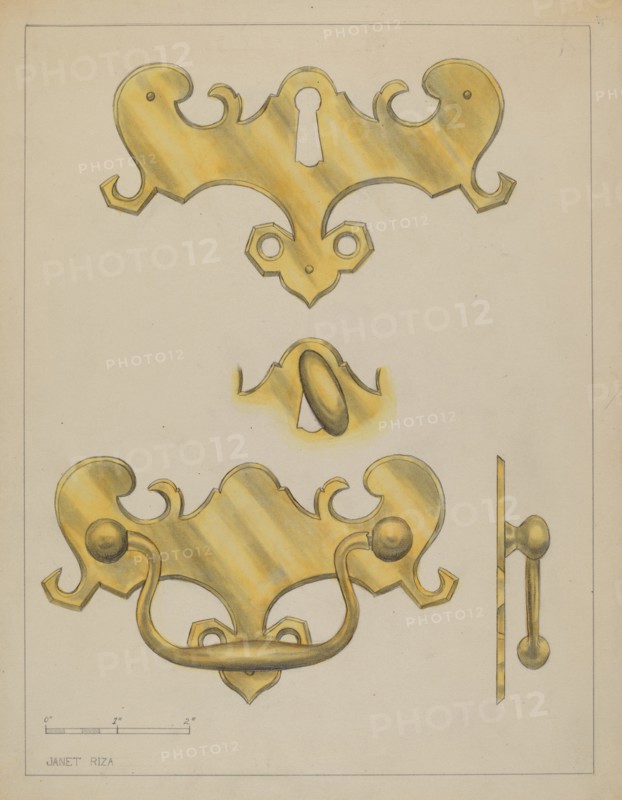 Drawer Pull, c. 1936. Creator: Janet Riza.