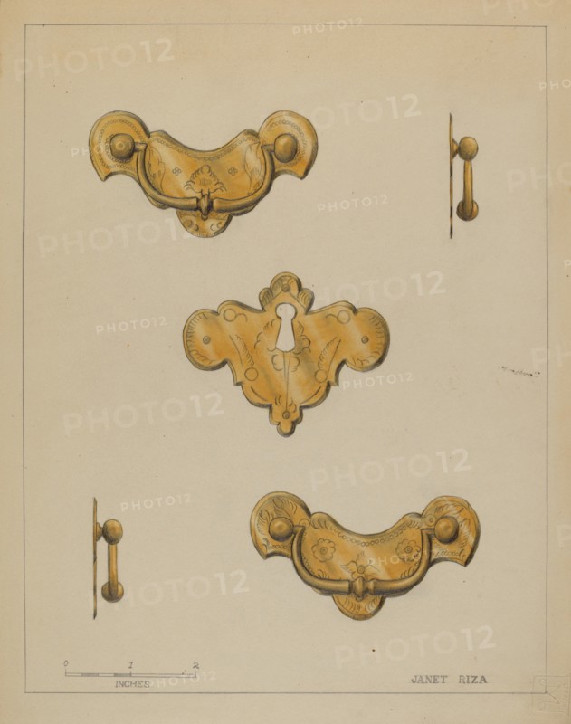 Drawer Pulls, c. 1936. Creator: Janet Riza.